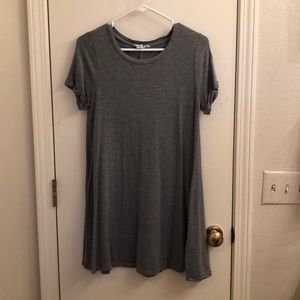 gray t-shirt dress